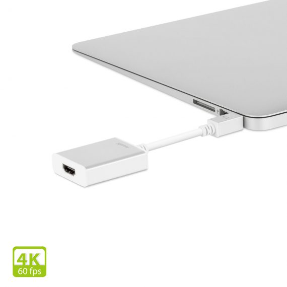 Moshi Mini DisplayPort to HDMI Adapter Pro (4K - 60Hz) - Silver - Image 3