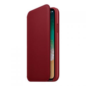 iPhone X Leather Folio - (PRODUCT) RED