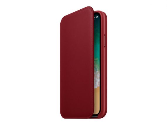 iPhone X Leather Folio - (PRODUCT) RED