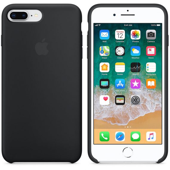 iPhone 8 Plus / 7 Plus Silicone Case - Black - Image 4