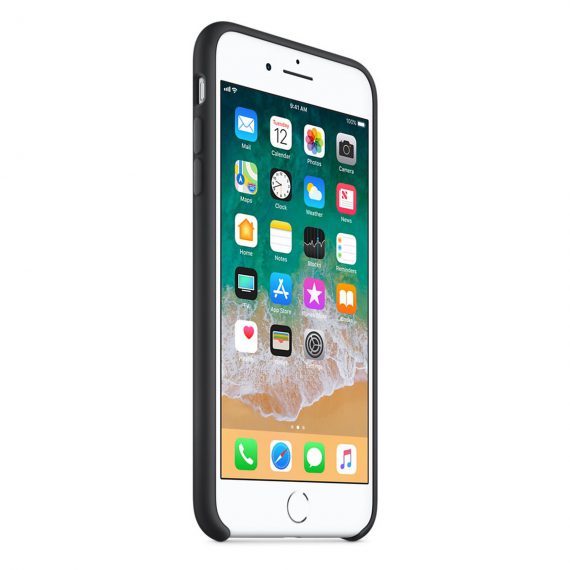 iPhone 8 Plus / 7 Plus Silicone Case - Black - Image 2