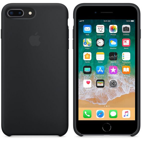 iPhone 8 Plus / 7 Plus Silicone Case - Black - Image 3