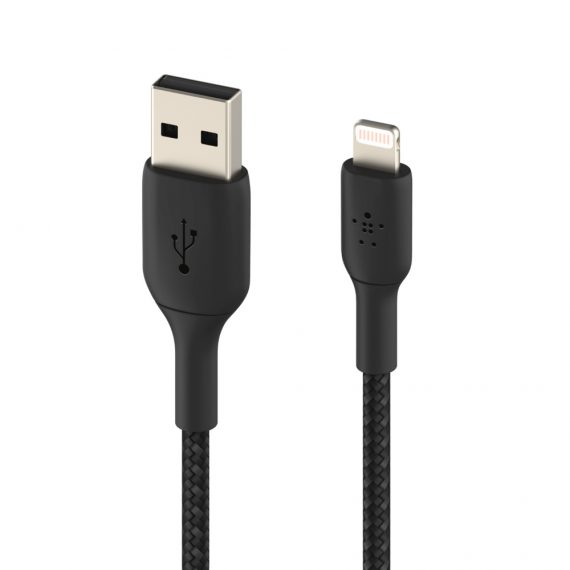 Câble à gaine tressée Lightning vers USB-A BOOST↑CHARGE™ (3 m, noir) - Image 2