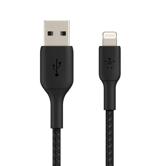 Câble à gaine tressée Lightning vers USB-A BOOST↑CHARGE™ (3 m, noir) - Image 5