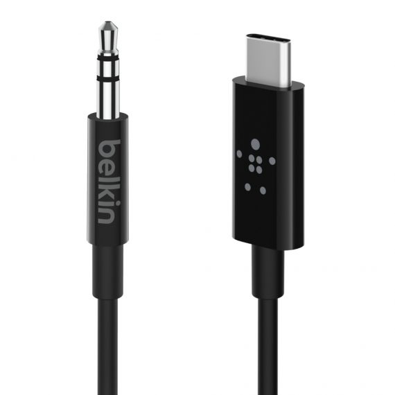 USB-C TO 3.5 MM AUDIO CABLE, 0.9m Black - Image 3