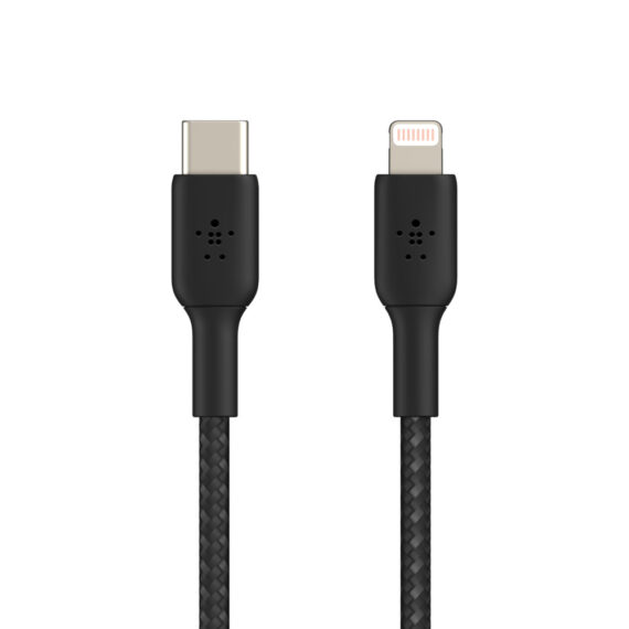 Câble à gaine tressée USB-C vers Lightning BOOST↑CHARGE™ (1 m, noir) - Image 2