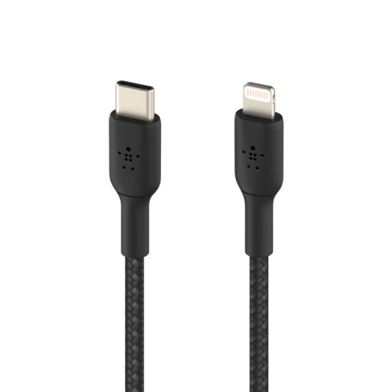 Câble à gaine tressée USB-C vers Lightning BOOST↑CHARGE™ (1 m, noir) - Image 3