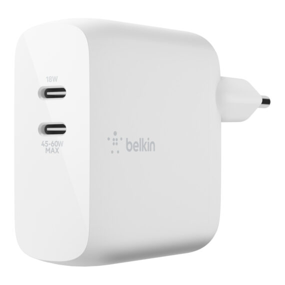 Chargeur secteur 2 ports USB-C PD BOOST↑CHARGE™ (63 W) avec technologie GaN
