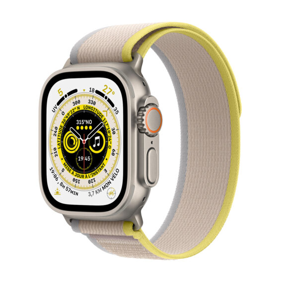 Apple Watch Ultra GPS + Cellular Titanium Yellow Beige Trail Loop 49 mm - M/L