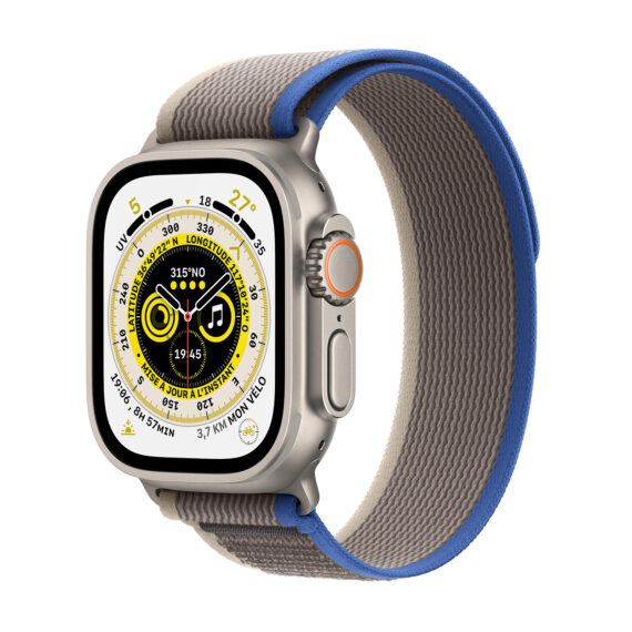 Apple Watch Ultra GPS + Cellular Titanium Blue Gray Trail Loop 49 mm - S/M