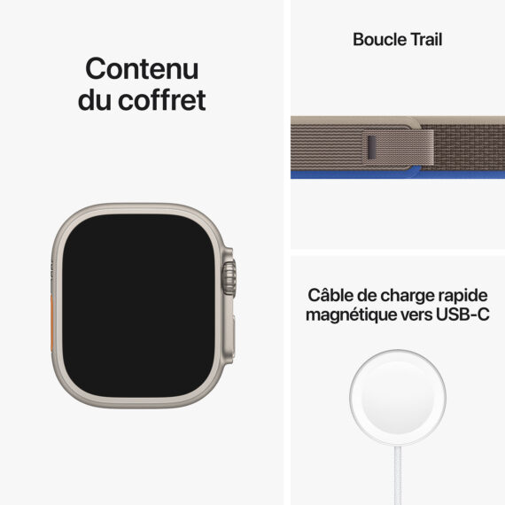 Apple Watch Ultra GPS + Cellular Titanium Blue Gray Trail Loop 49 mm - S/M - Image 3