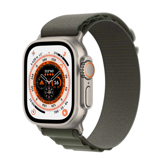 Apple Watch Ultra GPS + Cellular Titanium Green Alpine Loop 49 mm - L