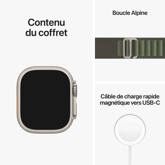 Apple Watch Ultra GPS + Cellular Titanium Green Alpine Loop 49 mm - L - Image 3