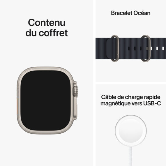 Apple Watch Ultra GPS + Cellular Titanium Midnight Ocean Band 49 mm - Image 3