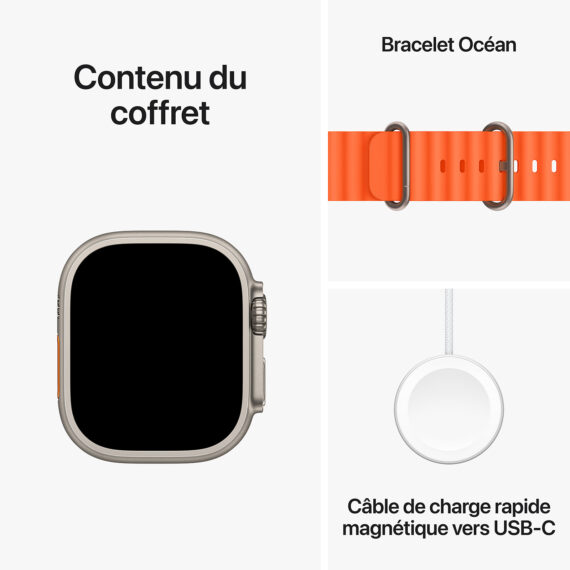 Apple Watch Ultra 2 GPS + Cellular Titanium Case Orange Ocean Band 49 mm - Image 4
