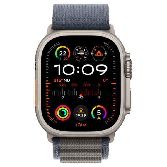 Apple Watch Ultra 2 GPS + Cellular Titanium Case Blue Alpine Loop 49 mm - S - Image 2