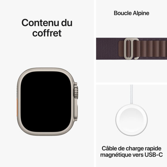 Apple Watch Ultra 2 GPS + Cellular Titanium Case Indigo Alpine Loop 49 mm - L - Image 4