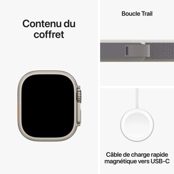 Apple Watch Ultra 2 GPS + Cellular Titanium Case Green/Grey Trail Loop 49 mm - S/M - Image 4