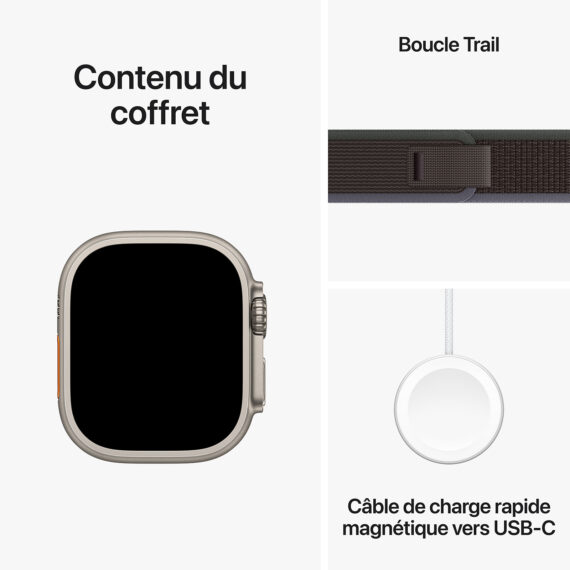 Apple Watch Ultra 2 GPS + Cellular Titanium Case Blue/Black Trail Loop 49 mm - M/L - Image 4