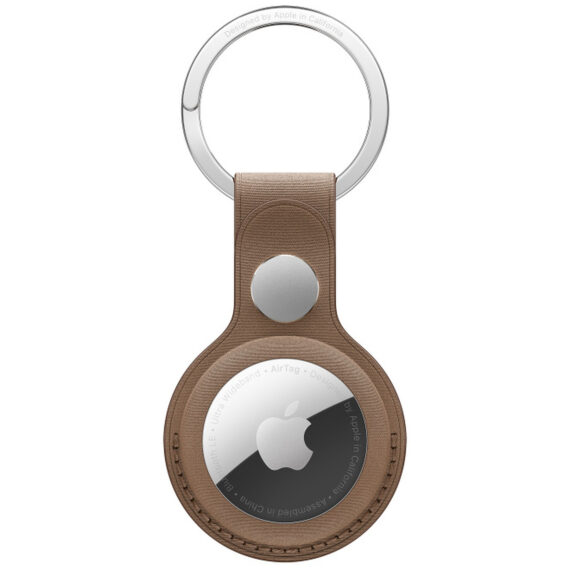 AirTag FineWoven Key Ring Taupe