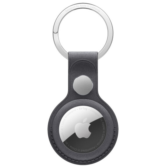 AirTag FineWoven Key Ring Black
