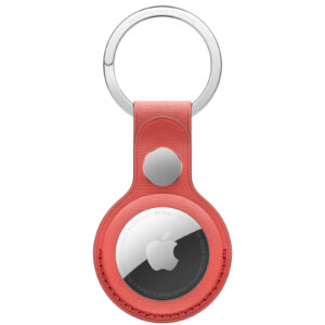 AirTag FineWoven Key Ring Coral