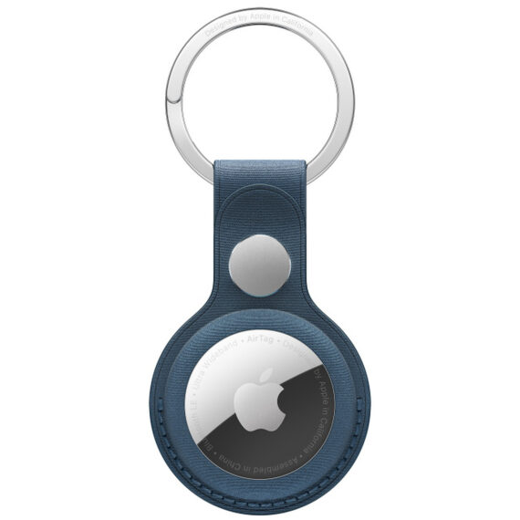AirTag FineWoven Key Ring Pacific Blue