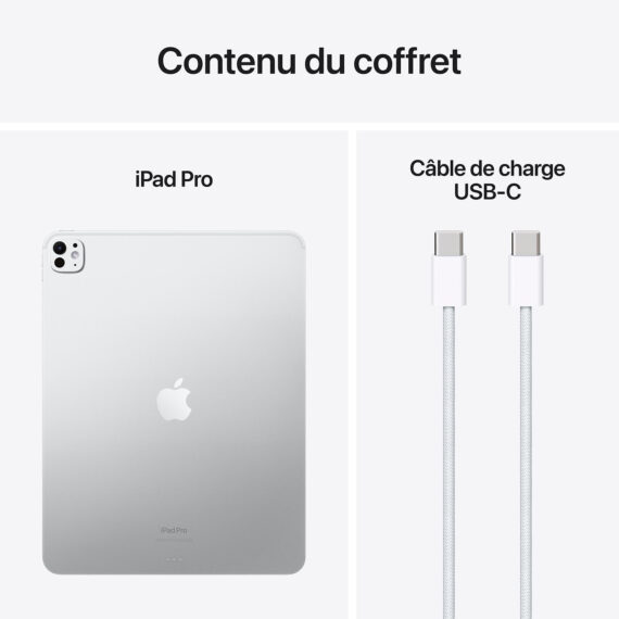 Apple iPad Pro M4 (2024) 13 pouces Argent Standard glass - Image 2