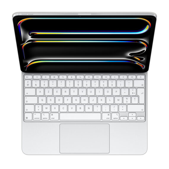 Magic Keyboard for iPad Pro 13 inch M4 French White - Image 4