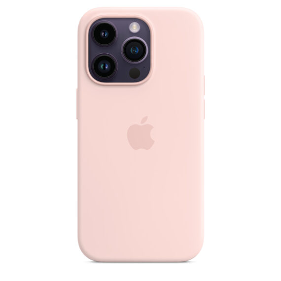 iPhone 14 Pro Max Silicone Case with MagSafe - Chalk Pink