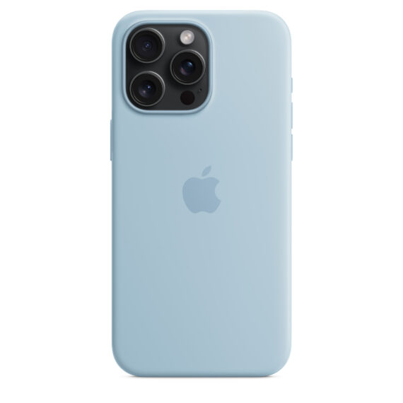 iPhone 15 Pro Max Silicone Case with MagSafe - Light Blue (MWNR3ZM/A)
