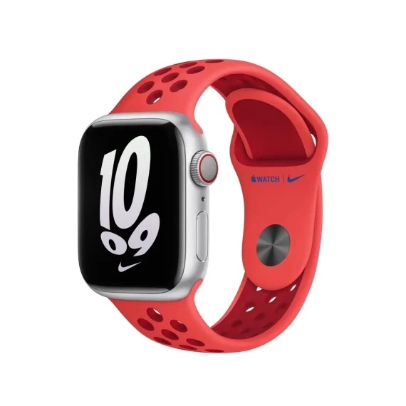 Apple Watch 41mm Bright Crimson/Gym Red Nike Sport Band - Image 2