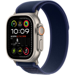 Apple Watch Ultra 2 GPS Cellular 49mm Natural Titanium Case with Blue Trail Loop S/M