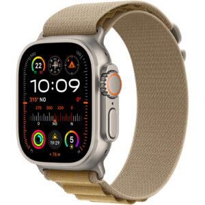 Apple Watch Ultra 2 GPS Cellular 49mm Natural Titanium Case with Tan Alpine Loop Small