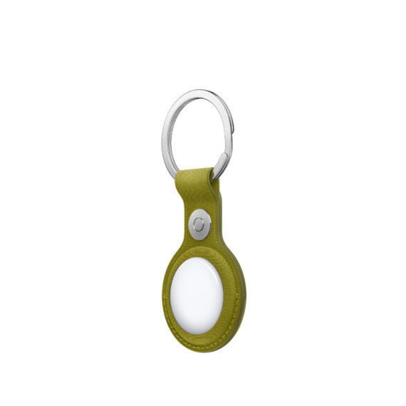 AirTag FineWoven Key Ring – Chartreuse – Image 2