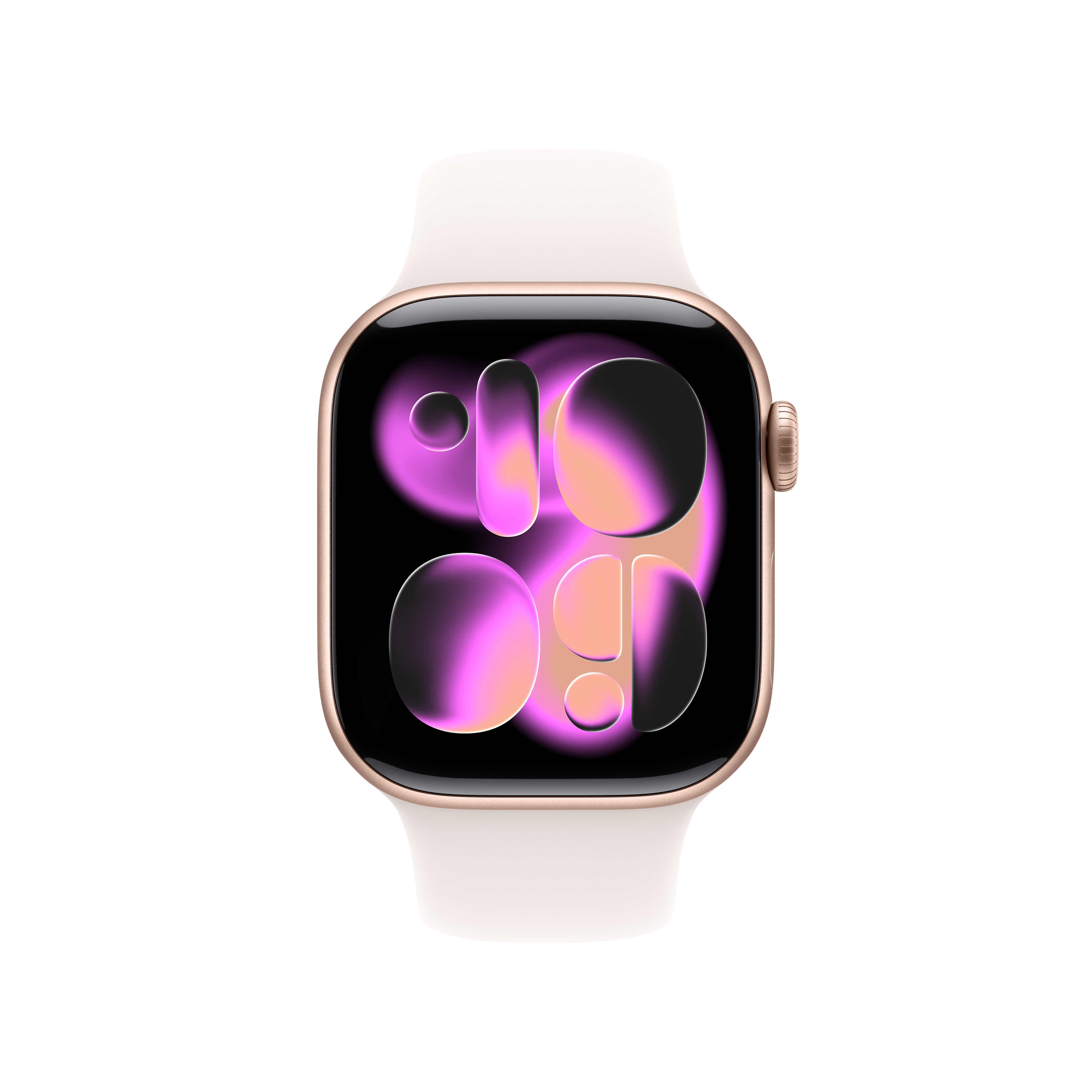 Apple Watch Series 11 GPS 46mm Rose Gold Aluminium Case with Light Blush Sport Band - Image 3