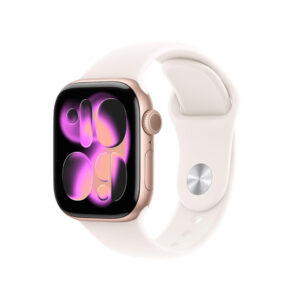 Apple Watch Series 11 GPS 46mm Rose Gold Aluminium Case with Light Blush Sport Band - M/L